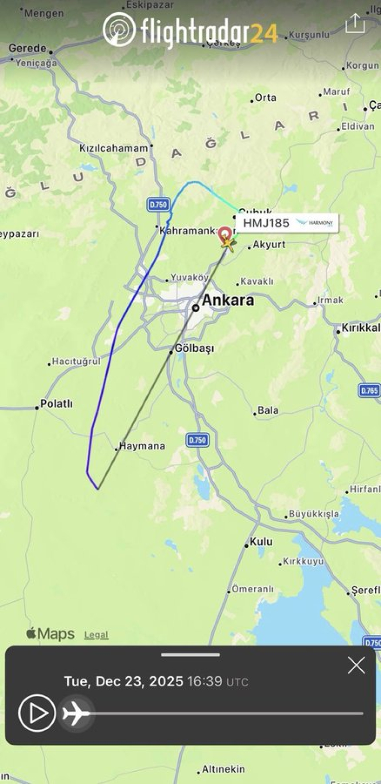 Düşen uçağın enkazına Haymana’da ulaşıldı