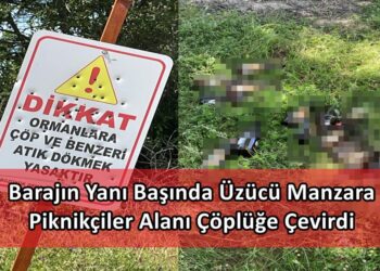 Barajın Yanı Başında Üzücü Manzara: Piknikçiler Alanı Çöplüğe Çevirdi