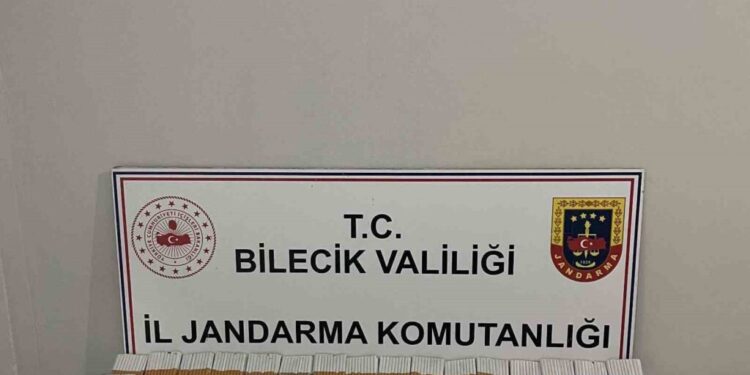 Pazaryeri’nde 9 bin 320 adet doldurulmuş makaron ele geçirildi